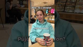 Dvojčata a FACE ID  SKETCH anetterucker foryou funny twins joke viralvideo [upl. by Boorer]