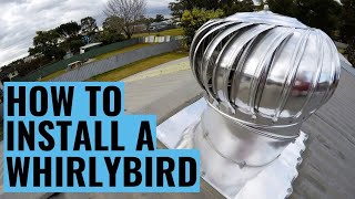 How to install a Whirlybird roof vent on a METAL roof  DIY [upl. by Rollins]