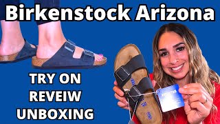 Birkenstock Arizona Review and Unboxing  Black Oiled Leather Soft Bed  And Try On 0752483 [upl. by Nyleahs693]