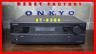 Como restablecer los valores de fabrica reset factory ONKYO HTR380 [upl. by Greggs921]