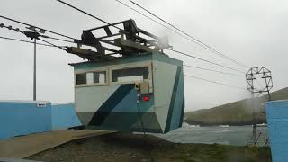 Wild Storm Hannah 150kmph 90mph winds hit Dursey Island Cable Car Beara Peninsula Ireland 26419 [upl. by Attenod567]