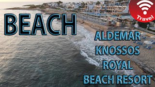 Beach at Aldemar Knossos Royal Beach Resort Crete Greece [upl. by Duston]