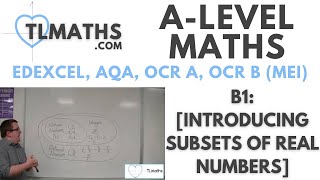 ALevel Maths B100 Introducing Subsets of Real Numbers [upl. by Pegeen645]