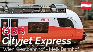 FULL JOURNEY 🇦🇹 ÖBB Cityjet Express  Wien Westbahnhof  Melk Bahnhof [upl. by Ylenaj]