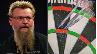 Fresh calls for Simon Whitlocks darts to be banned after butchering board at Ally Pally [upl. by Barger790]