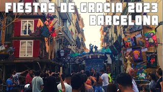 BARCELONA FIESTAS DE GRACIA 2023  CALLES Y PLAZAS ENGALANADAS CLASIFICACIÓN  FESTES DE GRÀCIA [upl. by Otilesoj]