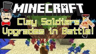 Minecraft Clay Soldiers Mod Upgrades Tutorial Fort Battle Test [upl. by Ellehctim760]