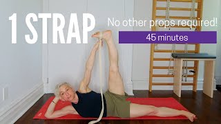 Iyengar Yoga Poses with a Strap  45 min [upl. by Edwina]