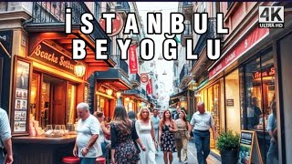 4K HDR  İSTANBUL  A MAGICAL WALK IN BEYOĞLU DISTRICT 🛫🏖️  İSTİKLAL STREET REAL LIFE TOUR part 5 [upl. by Aissatsana]