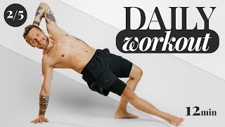 Daily Workout  12 min YOGA HIIT  DAY 2 [upl. by Kcirddahc268]