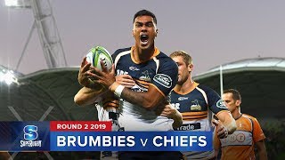 Brumbies v Chiefs  Super Rugby 2019 Rd 2 Highlights [upl. by Etnoval736]