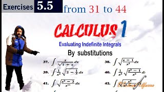 048 Exercises 55 Evaluating Indefinite Integrals 3144 جد التكامل بالتعويض في التمارين التالية [upl. by Naellij]