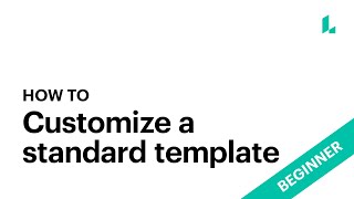 Customize a standard template  Lucidpress tutorials [upl. by Sivaj]