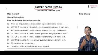 CBSE Sample Paper Chemistry  202324 [upl. by Erehs]