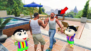 Franklin Met Shinchan Pinchan And Franklin in GTA 5 Indian Bikes Driving 3D [upl. by Odraude]