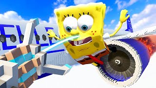 Throwing SPONGEBOB Into Plane Engine  Teardown Mods Gameplay [upl. by Isabeau]