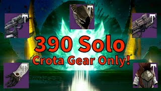 390 Crotas End Solo With Only Crota Gear [upl. by Alaham252]