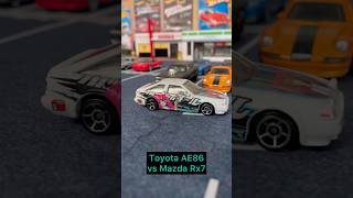 Toyota AE86 drifter races the Mazda Rx7 Pedestrians get hit drift rx7 ae86 dragrace [upl. by Einegue]