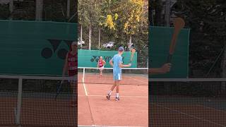 Tennis Pointer vs Babolat Pure Drive Adult Grip 1 Practice at The Club tennispointer tweener [upl. by Oemac]