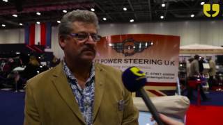 Mike Waters of EZ Power Steering at London Classic Car Show [upl. by Noied965]