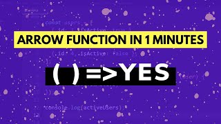 ES6 Arrow Function in 60 seconds Shorts [upl. by Idak]