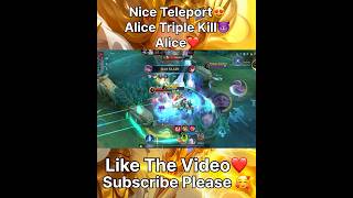 Beautiful Alice Combo😈 Alice❤️ shorts mobilelegends mlbb mlbbcreatorcamp moba ml mlbbshorts [upl. by Leoni]