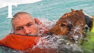 Hurricane Helene Dramatic sea rescue during storm surge in Florida [upl. by Hazel]