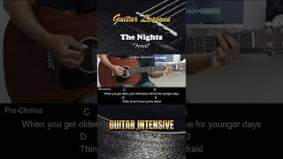 The Nights  Avicii  EASY Guitar Tutorial with Chords  Lyrics guitarchords [upl. by Erised]