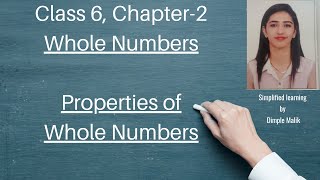 Properties of Whole Numbers  closurecommutative and associative property class 6 [upl. by Suiramaj]