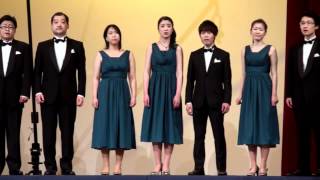 Damijn Močnik Christus natus est  Harmonia Ensemble Tokyo Japan [upl. by Asiralc]