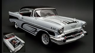 1957 Chevy Bel Air 454 Custom 125 Scale Model Kit Build How To Assemble Two Tone Paint Wire Engine [upl. by Enelime]