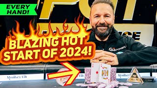 Daniel Negreanu Starts 2024 with a BANG Compilation of Every Major Hand [upl. by Mazur]