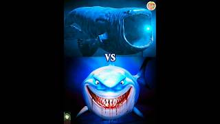 megalodon vs The bloop°sharktopus°giant moray eel°hippocampus shorts viral monster music the [upl. by Wilt]