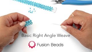 Learn the Basic Right Angle Weave Stitch by Fusion Beads [upl. by Etnomal]