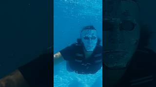 Mirror mask underwater diving pool summer hold breath viral funny comedy shorts [upl. by Ainav]