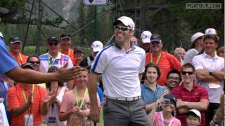 Paul Caseys incredible golf ball throw [upl. by Enitsenrae]