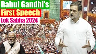 Rahul Gandhis Powerful First Speech in 18th Lok Sabha 2024  Parliament Live  INDIA Vs NDA  Congr [upl. by Arrekahs821]