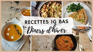 🥕4 DINERS IG bas  idée recette SIMPLE et HEALTHY à faire cet HIVER [upl. by Nagle]