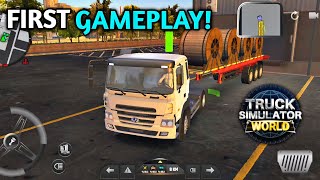 🚚FIRST GAMEPLAY of Truck Simulator  World Android by Sir Studios🏕  Truck Gameplay [upl. by Otsugua]