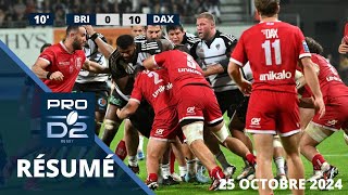 Pro D2  le résumé de Brive vs DAX  Journée 8 Saison 202425 [upl. by Anerac]