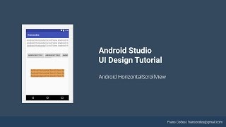 Android HorizontalScrollView  Android Studi UI Design Tutorial [upl. by Haronid40]