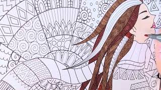 Colour me Happy  People autumn wellness colouringformindfulness mindfulcoloring people [upl. by Rik]