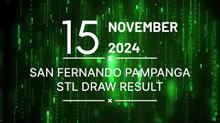 3rd Draw STL Pampanga November 15 2024 Friday [upl. by Hayyikaz]