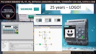 09PLC LOGO SIEMENS V5 V7 V8 ENTRADA ANALOGICA DE RED CONEXIÓN CON HMI DATOS A HMI [upl. by Ahsimit]