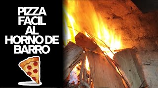 Cómo hacer pizza en horno de barro Paso a paso Fácil y rápida [upl. by Genny]