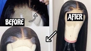 HOW TO PLUCK YOUR LACE CLOSURE SUPER NATURAL BEGINNER FRIENDLY SHATARIBAEE [upl. by Alram906]