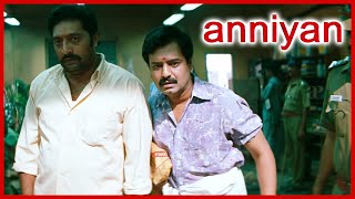 Anniyan Tamil Movie  Anniyan kills Prakash Rajs Brother  Vikram  Sadha  Vivek  Prakash Raj [upl. by Ozzy22]