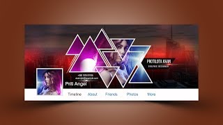 Stylish Facebook Cover Design  Photoshop Tutorial [upl. by Ettenhoj677]