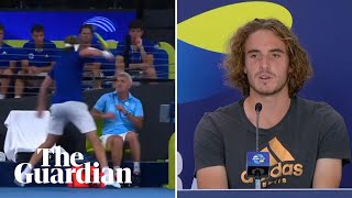 Stefanos Tsitsipas hurts father with racket swipe in ATP Cup meltdown [upl. by Moretta]