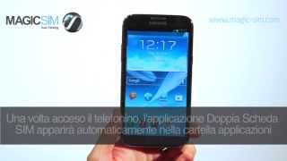 Samsung Galaxy NOTE 2 GTN7100 adattatore Doppia Scheda SIM  MAGICSIM ELITE  MICRO SIM NO CUT [upl. by Leitnahs]